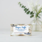 Vliegtuigen & Wolken Wereldkaart Luier Raffle Informatiekaartje (Staand voorkant)