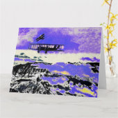 Vliegtuigen WWI die Aanvallen uitoefenen Kaart (Gele Bloem)