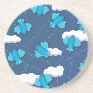 vliegtuigen zandsteen onderzetter