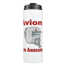 Vliegtuigen zijn Awesome60s-RED Thermosbeker