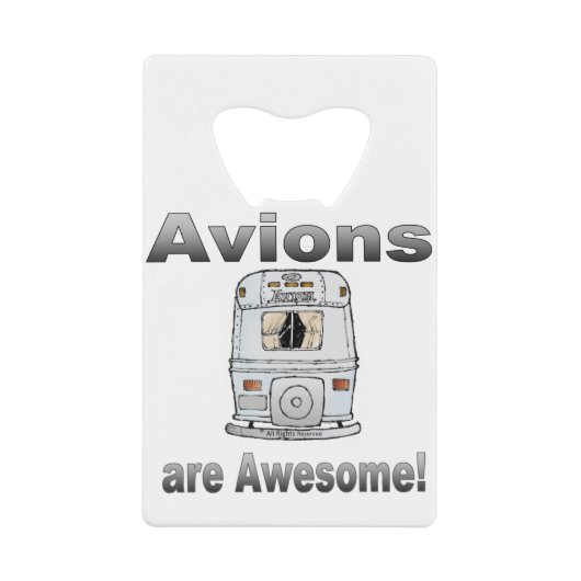 Vliegtuigen zijn Awesome-achter-GrayGradient Creditkaart Flessenopener (Voorkant)