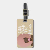 Vliegtuigen zonder vleugels, zwarte vrouw, tandbei bagagelabel (Voorkant verticaal)