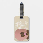 Vliegtuigen zonder vleugels, zwarte vrouw, tandbei bagagelabel (Achterkant verticaal)