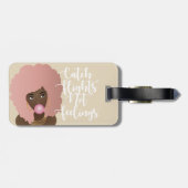 Vliegtuigen zonder vleugels, zwarte vrouw, tandbei bagagelabel (Achterkant horizontaal)