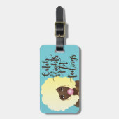 Vliegtuigen zonder vleugels, zwarte vrouw, tandvle bagagelabel (Voorkant verticaal)