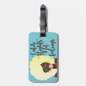 Vliegtuigen zonder vleugels, zwarte vrouw, tandvle bagagelabel (Achterkant verticaal)