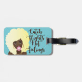 Vliegtuigen zonder vleugels, zwarte vrouw, tandvle bagagelabel (Achterkant horizontaal)