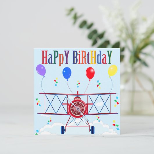 vliegtuigexploitant | Birthday Note Kaart (Staand voorkant)