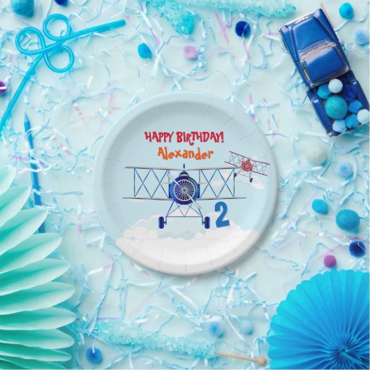  vliegtuigexploitant Birthday Papieren Bordje (Feest)