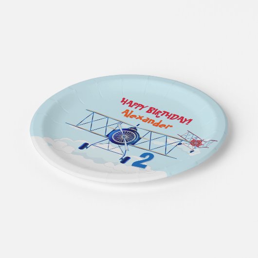  vliegtuigexploitant Birthday Papieren Bordje (Gekanteld)