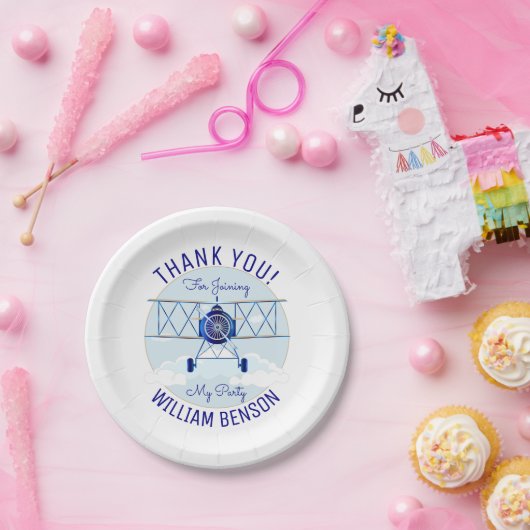 vliegtuigexploitant Birthday Papieren Bordje (Feest)