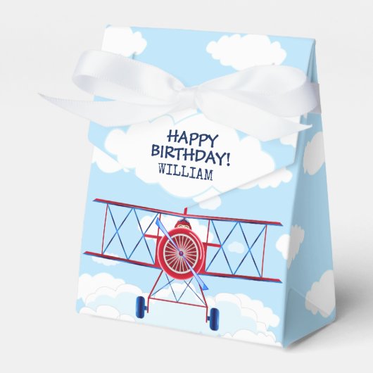  vliegtuigexploitant Birthday Party Bedankdoosjes (Voorkant Zijde)