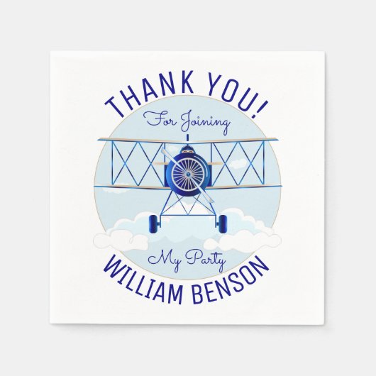 vliegtuigexploitant Birthday Party Servet (Voorkant)