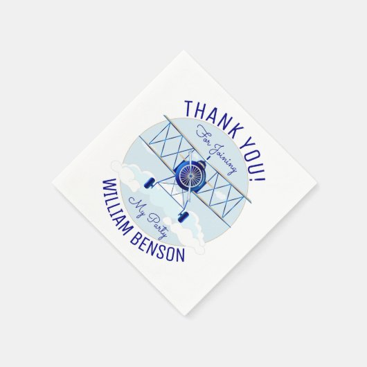  vliegtuigexploitant Birthday Party Servet (Hoek)