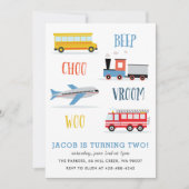 Vliegtuigfeestje bij piep Vroom Woo Kind  Kaart (Voorkant)