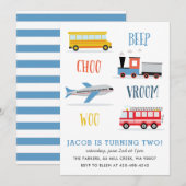 Vliegtuigfeestje bij piep Vroom Woo Kind  Kaart (Voorkant / Achterkant)