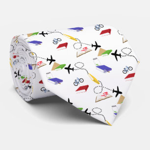 Vliegtuigfiets Boeken Blauw Groen Rood Geel Stropdas