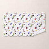 Vliegtuigfiets Boeken Rood Geel Blauw Reizen Bad Handdoek (Handdoek)