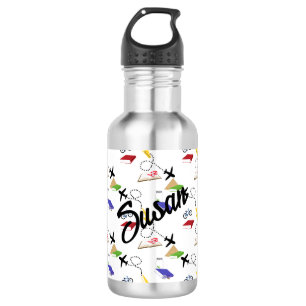 Vliegtuigfiets Rood Geel Blauw Reizen Waterfles