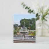 Vliegtuigfontein en bloemen in een prachtige Railf Briefkaart (Staand voorkant)