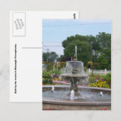 Vliegtuigfontein en bloemen in een prachtige Railf Briefkaart (Voorkant / Achterkant)