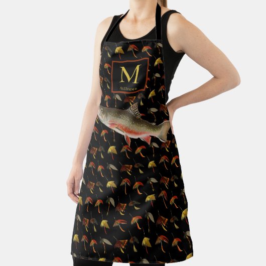 Vliegtuigforel Waterverf Vliegzwarte forel Schort (Insitu)