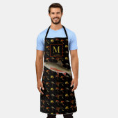 Vliegtuigforel Waterverf Vliegzwarte forel Schort (Gedragen)