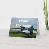 Vliegtuigfoto, Cool Aviation Pilot Verjaardag Kaart (Voorkant)