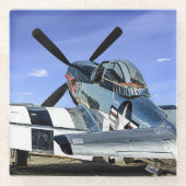 Vliegtuigfoto, Cool Fun Aviation Glazen Onderzetter (Voorkant)