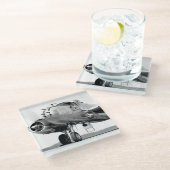  Vliegtuigfoto, Cool Fun Aviation Glazen Onderzetter (Schuin)