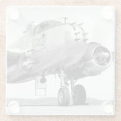  Vliegtuigfoto, Cool Fun Aviation Glazen Onderzetter (Achterkant)