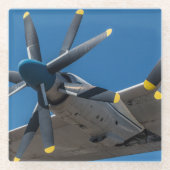 Vliegtuigfoto, Cool Fun Aviation Glazen Onderzetter (Voorkant)