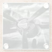 Vliegtuigfoto, Cool Fun Aviation Glazen Onderzetter (Achterkant)
