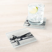 Vliegtuigfoto, Cool Fun Aviation Glazen Onderzetter (Schuin)