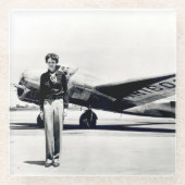 Vliegtuigfoto, Cool Fun Aviation Glazen Onderzetter (Voorkant)