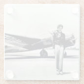 Vliegtuigfoto, Cool Fun Aviation Glazen Onderzetter (Achterkant)