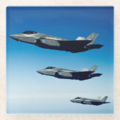 Vliegtuigfoto, Cool Fun Aviation Glazen Onderzetter (Voorkant)