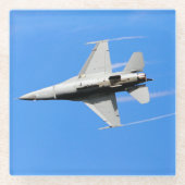 Vliegtuigfoto, Cool Fun Aviation Glazen Onderzetter (Voorkant)