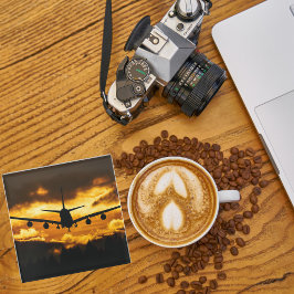 Vliegtuigfoto, Cool Fun Aviation Glazen Onderzetter