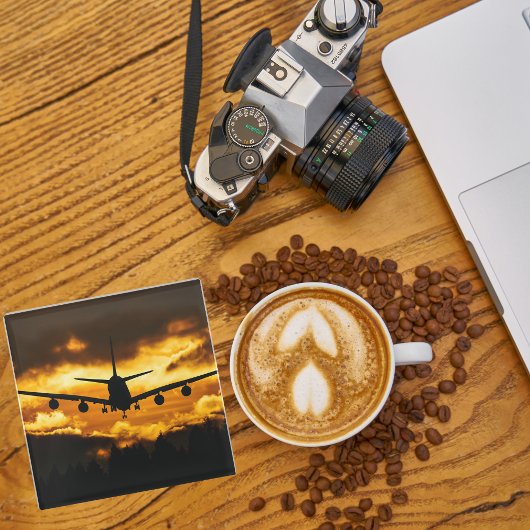 Vliegtuigfoto, Cool Fun Aviation Glazen Onderzetter