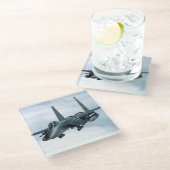 Vliegtuigfoto, Cool Fun Aviation Glazen Onderzetter (Schuin)