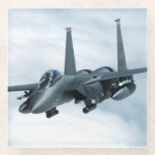 Vliegtuigfoto, Cool Fun Aviation Glazen Onderzetter (Voorkant)