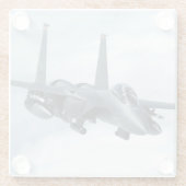 Vliegtuigfoto, Cool Fun Aviation Glazen Onderzetter (Achterkant)