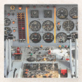 Vliegtuigfoto, Cool Fun Aviation Glazen Onderzetter (Voorkant)