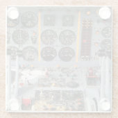 Vliegtuigfoto, Cool Fun Aviation Glazen Onderzetter (Achterkant)