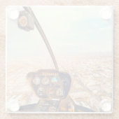 Vliegtuigfoto, Cool Fun Aviation Glazen Onderzetter (Achterkant)