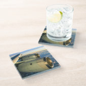 Vliegtuigfoto, Cool Fun Aviation Glazen Onderzetter (Schuin)