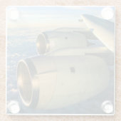 Vliegtuigfoto, Cool Fun Aviation Glazen Onderzetter (Achterkant)