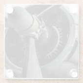 Vliegtuigfoto, Cool Fun Aviation Glazen Onderzetter (Achterkant)