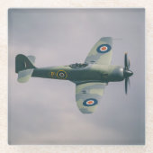 Vliegtuigfoto, Cool Fun Aviation Glazen Onderzetter (Voorkant)